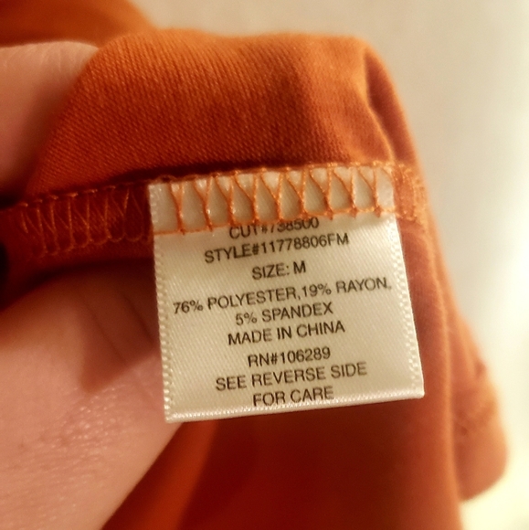 Orange Maurice's Top with metal Embelishment - Picture 6 of 7